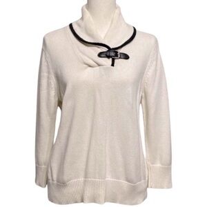 Chaps Cowl Buckle Neck Sweater Women’s Large PRICE FIRM